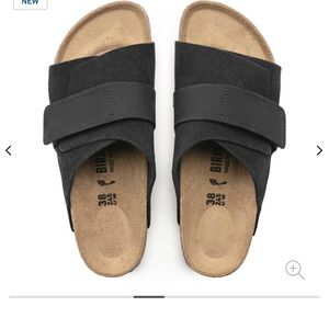 Birkenstock Kyoto Black Suede and and Leather sandals
